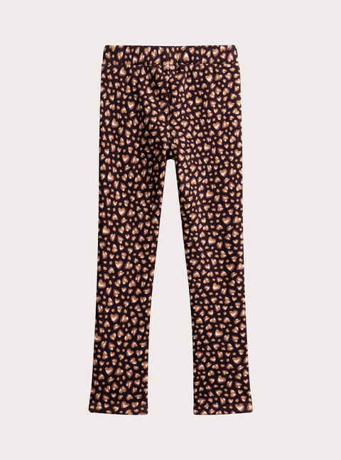 Aubergine Print Fleece Lined Trousers