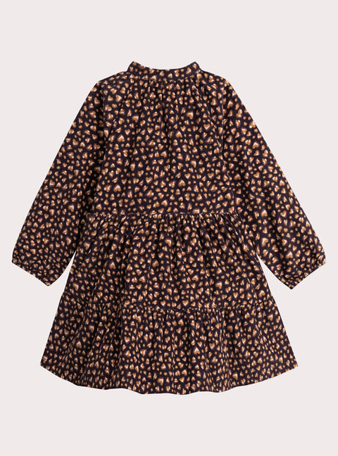 Lined Leopard Print Corduroy Dress