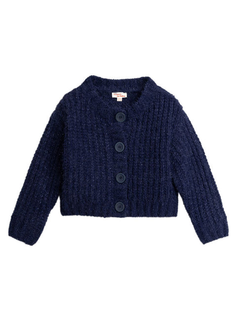 Navy Cotton Rich Cardigan