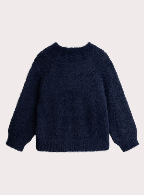 Navy Mohair Effect Jumper