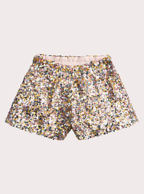 Lined Gold Sequin Shorts