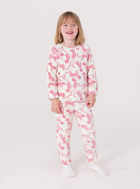 Cream & Pink Soft Boa Pyjamas