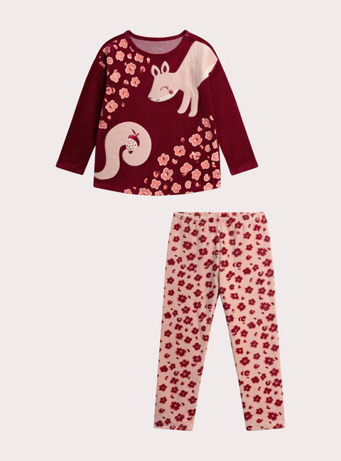 Red Squirrel Animation Velour Pyjamas