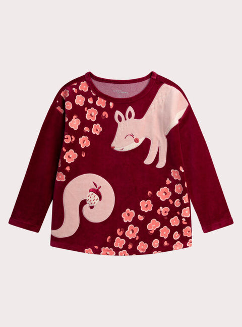 Red Squirrel Animation Velour Pyjamas