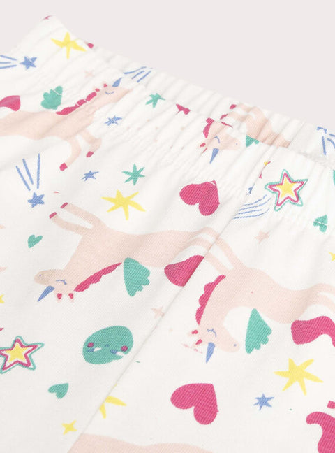 Blue Velour Glow In The Dark Unicorn Print Pyjamas