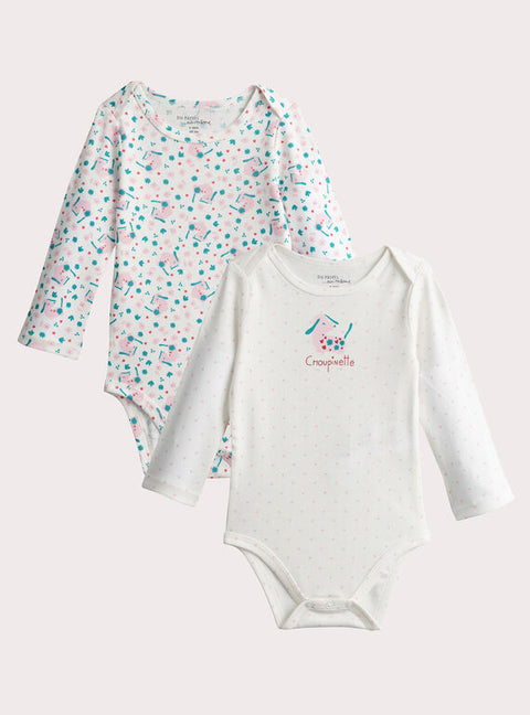 2 Pack Printed Cotton Bodysuit