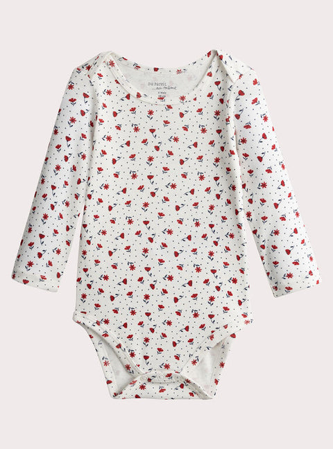 White 2 Pack Printed Cotton Bodysuits