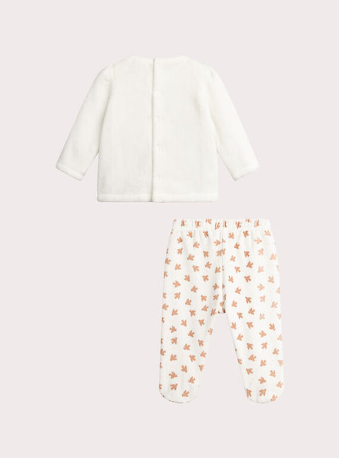 Cream Soft Boa Pyjamas