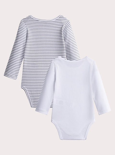 White 2 Pack Cotton Bodysuit