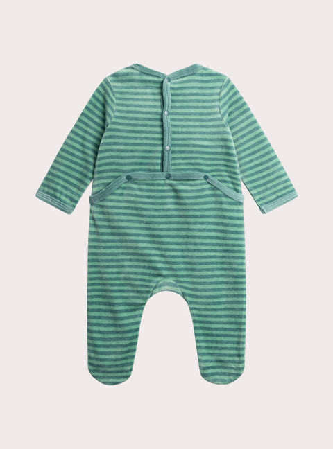 Green Tiger Animation Velour Sleepsuit