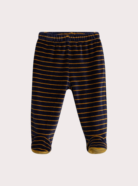 Brown Striped Velour Pyjamas