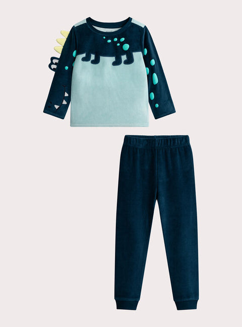 Blue Crocodile Animation Velour Pyjamas