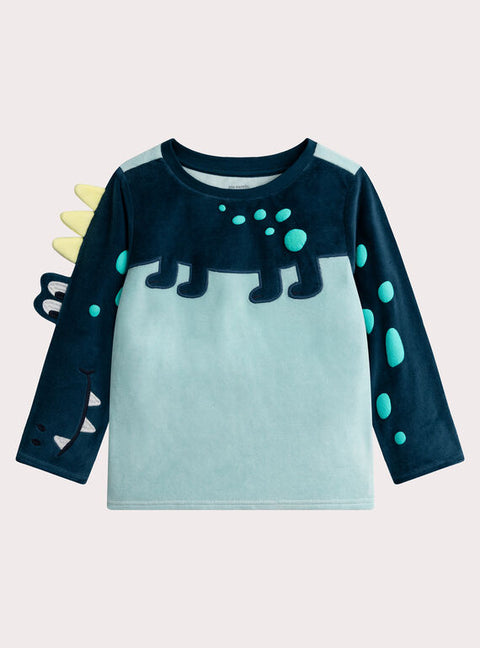 Blue Crocodile Animation Velour Pyjamas