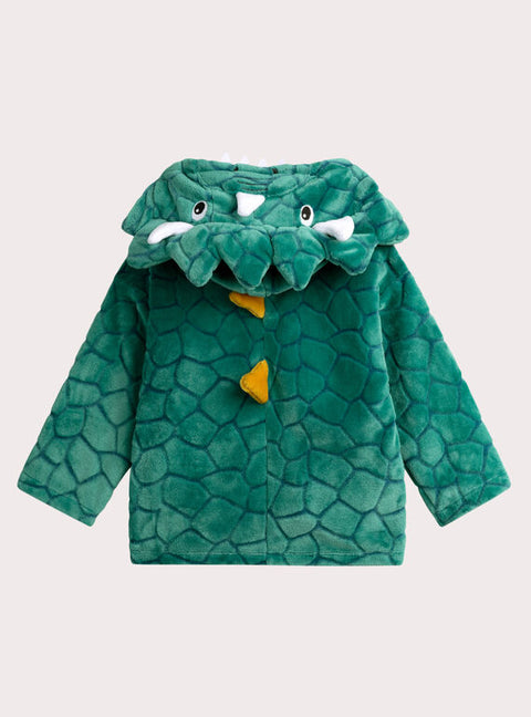 Green Soft Boa Hooded Dressing Gown