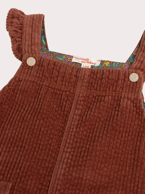 Lined Brown Corduroy Pinafore