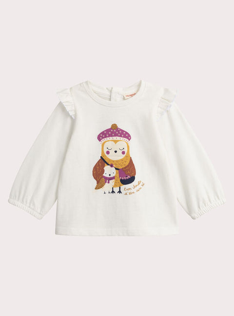 Owl Animation Cotton T-shirt