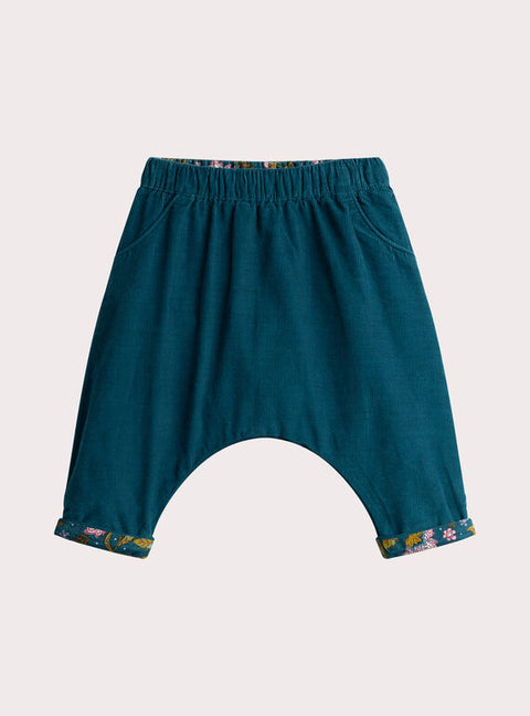 Reversible Turquoise Corduroy Trousers