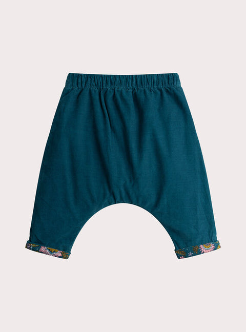 Reversible Turquoise Corduroy Trousers