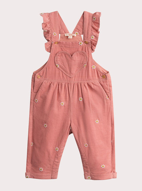 Lined Pink Corduroy Dungarees