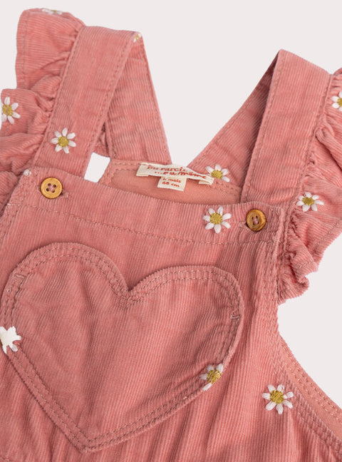 Lined Pink Corduroy Dungarees