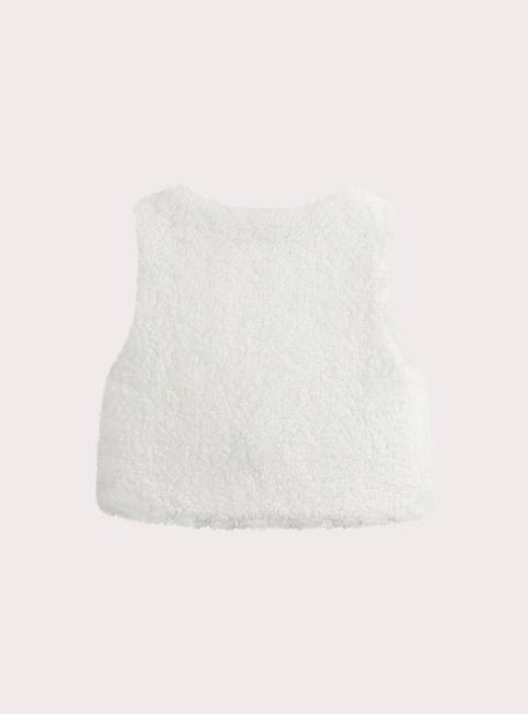 Cream Reversible Faux Fur Gilet