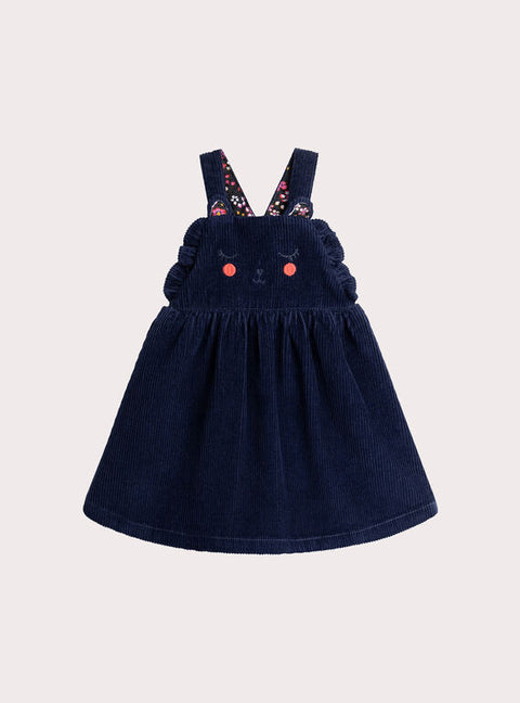 Lined Navy Corduroy Dress