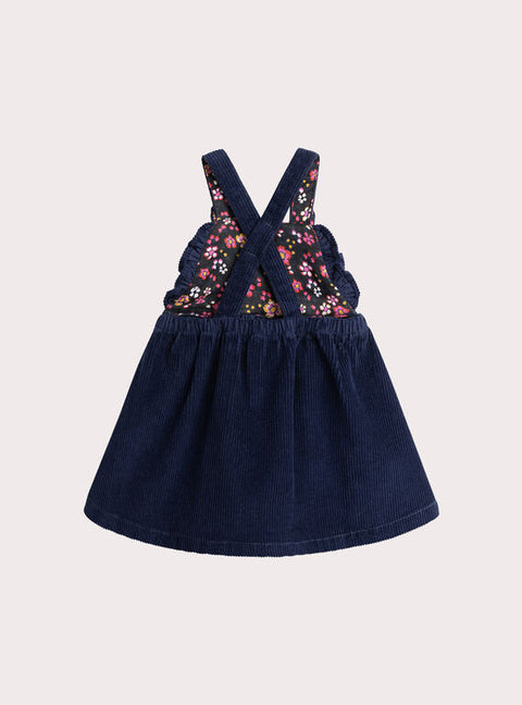 Lined Navy Corduroy Dress