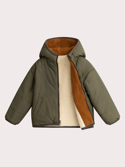 Green Reversible Hooded Coat