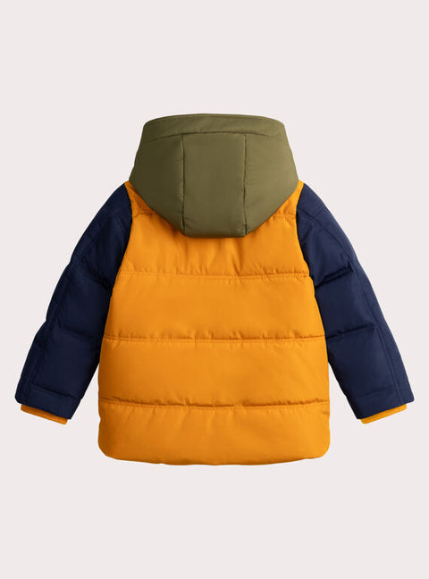 Lined Tricolour Canvas Coat