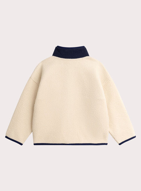 Cream & Green Polar Fleece Sweatshirt