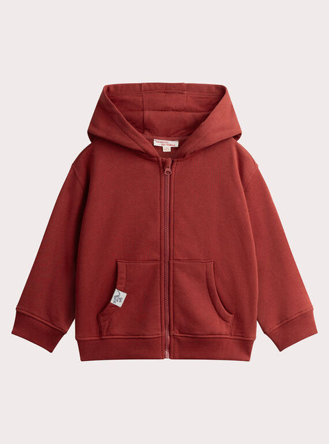 Red Cotton Rich Fleece Hoodie