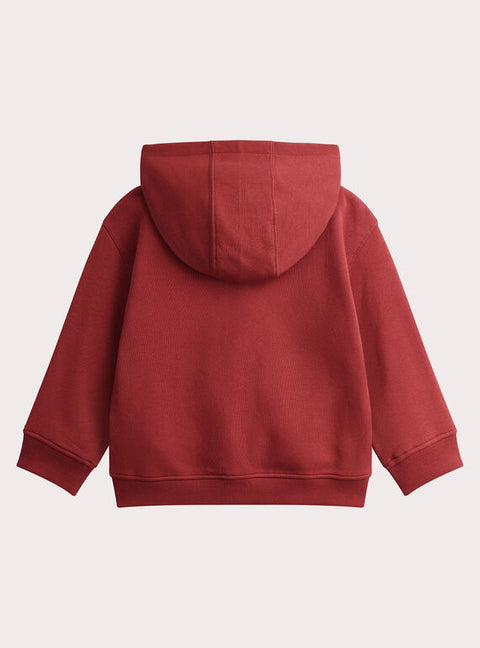 Red Cotton Rich Fleece Hoodie