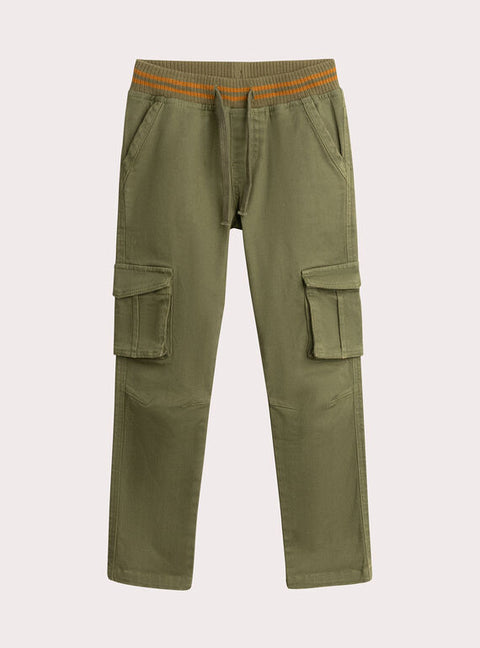 Green Cotton Cargo Pants