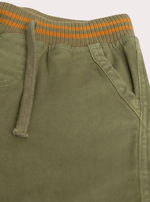 Green Cotton Cargo Pants