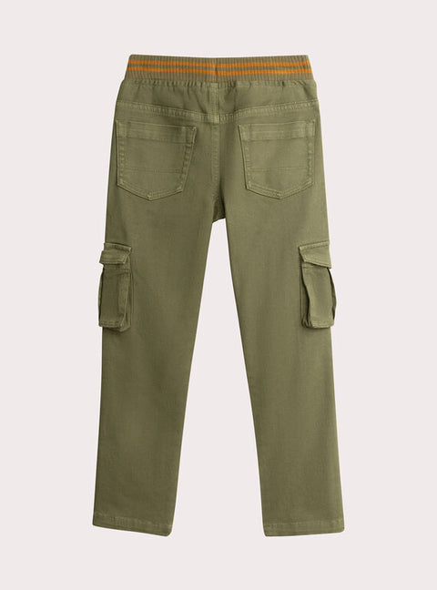 Green Cotton Cargo Pants