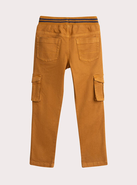 Brown Cotton Cargo Pants