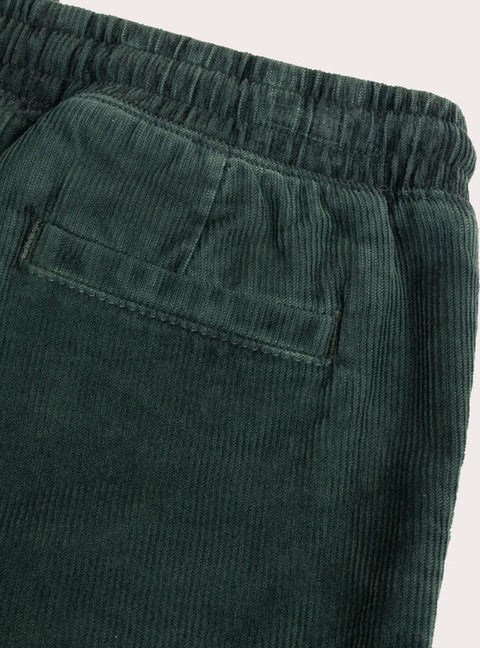 Green Tie Waist Corduroy Trousers