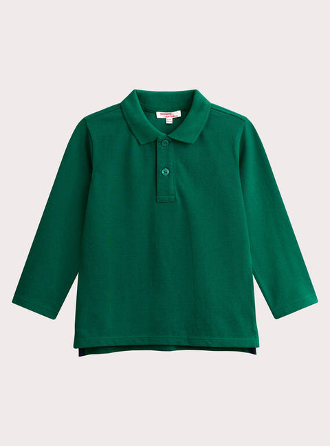 Green Cotton Pique Polo Shirt