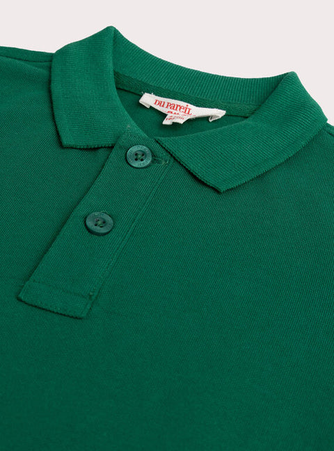 Green Cotton Pique Polo Shirt