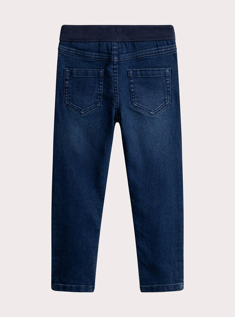 Tie Waist Blue Denim Jeans