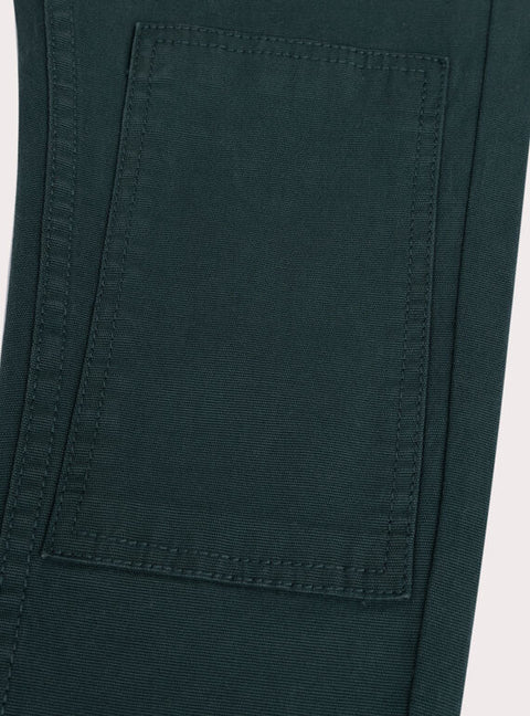 Green Cotton Canvas Trousers