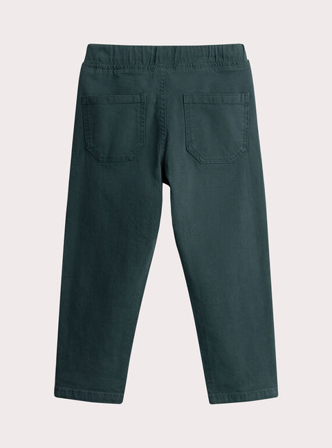 Green Cotton Canvas Trousers