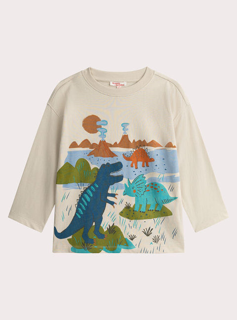 Dinosaur Print Cotton T-shirt