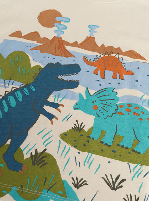 Dinosaur Print Cotton T-shirt