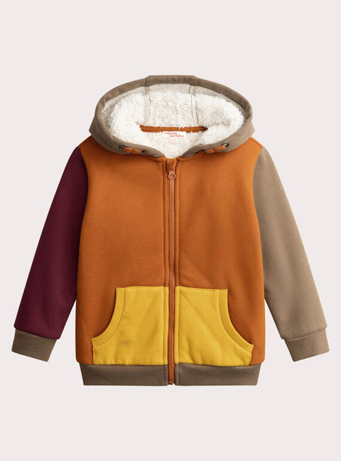 Orange Cotton Fleece Hoodie