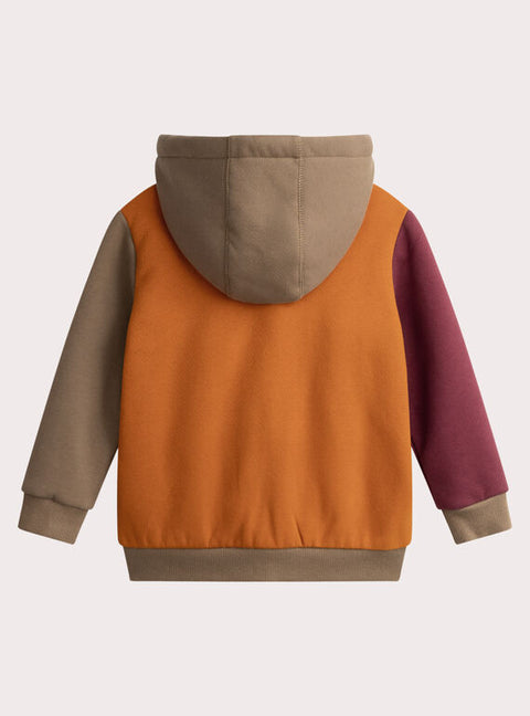 Orange Cotton Fleece Hoodie