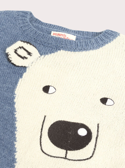 Blue Polar Bear Animation Cotton Rich Jumper