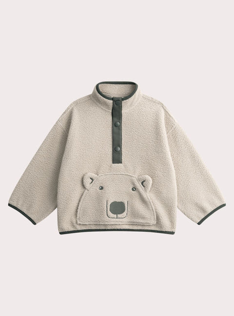 Beige Polar Bear Animation Sweatshirt