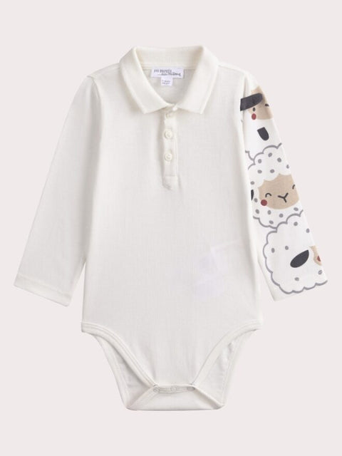 Cream Newborn Cotton Bodysuit