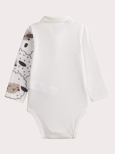 Cream Newborn Cotton Bodysuit